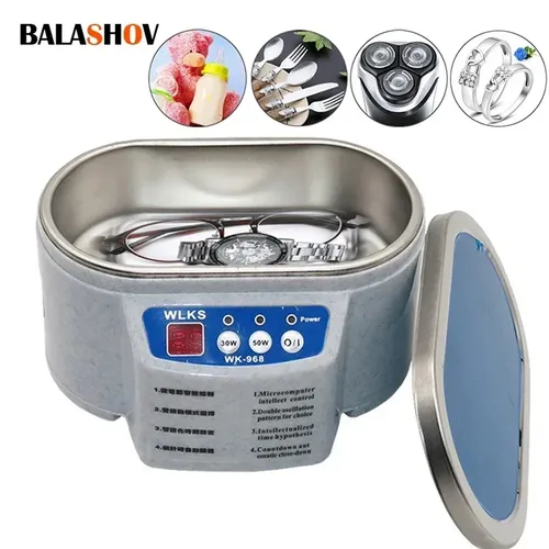 Nettoyeur à ultrasons numérique 30/50W, baignoire, double fréquence, Vibration, pièces de bijoux, lunettes, Circuit imprimé, Machine de lavage de montre Portable