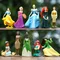 4-7 cm 10 pièces/lot Disney princesse poupée Figure jouets sirène Tiana Belle Jasmine figurines d
