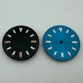 Timeaxis 28,5 mm steriles Zifferblatt, passend für Miyota8205/8215/821A ETA2836/2824 NH35/NH36 Mingzhu2813/3804 Uhrwerk, Uhrenteile, Schwarz, Blau