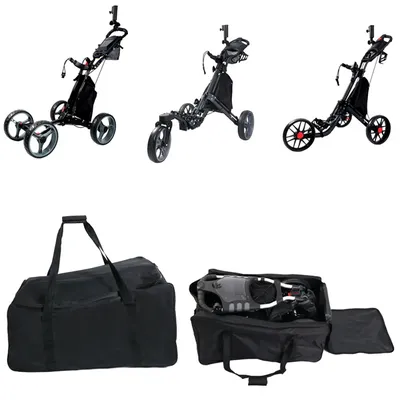 Portable Golf Trolley Folding Golf Cart Golf Course Outdoor Activity Lightweight Design Multi-Purpose Use Waterproof Protection