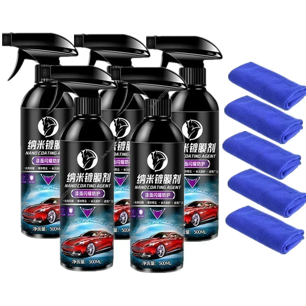 10H Keramik Auto Beschichtung 500ML Nano Flüssigkeit Glas Überzogene Kristall Hydrophobe Wasserdichte Polieren Farbe Härte Auto Polnischen Wachs Image