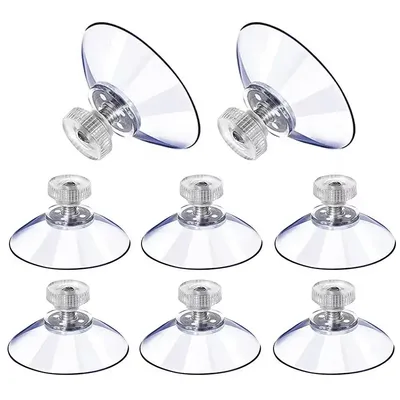 10pcs Clear Suction Cup PVC Vacuum Suction Cup Holder Plastic Suction Cup with Screws for Bathroom Kitchen Office Suction Holder