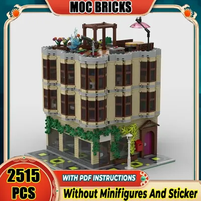 Street View Modell Moc Bausteine Himmel Haus Modell Technologie Modulare Ziegel DIY Montage Bau Spielzeug Urlaub Geschenke Image