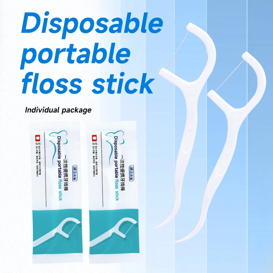10/30/50 Stück einzeln verpackte Zahnseide-Tags, tragbare und einzeln verpackte Zahnseide Image