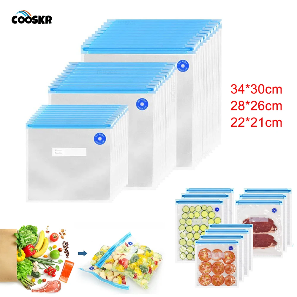 Vacuum Bags Sealing Food Vacuum Sealed Packaging Bags Reusable Vacuum Compression Bags Meat Fruit Snacks Storage Vacuum Pump Bag