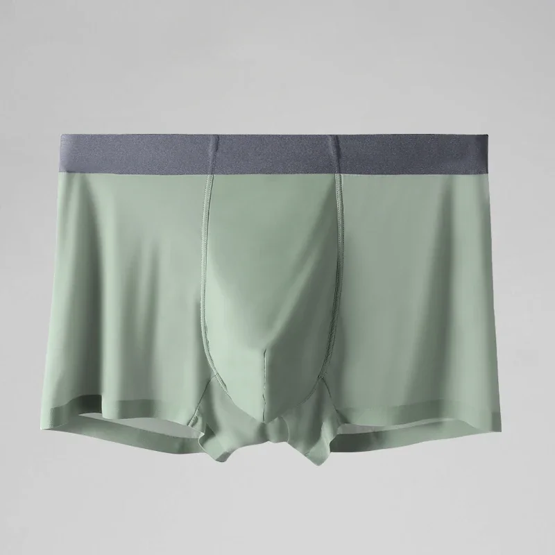 Herren-Unterwäsche aus Eisseide, nahtlos, für den Sommer, dünne Boxershorts, bequeme, atmungsaktive Boxershorts, personalisierte kurze Shorts, Kopf Image