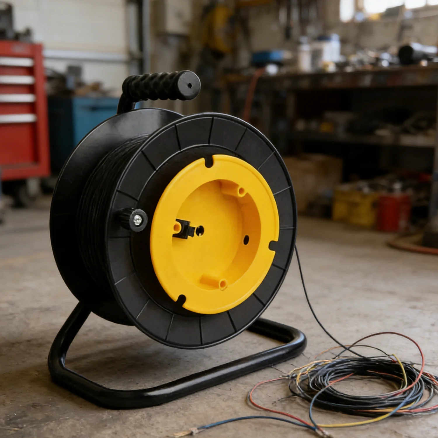 3 Größen Mobile Kabelrolle (S350A/S300A/S260A) Tragbare Kabelaufbewahrungsscheibe für Verschiedene Kabel Kabelorganisator Image