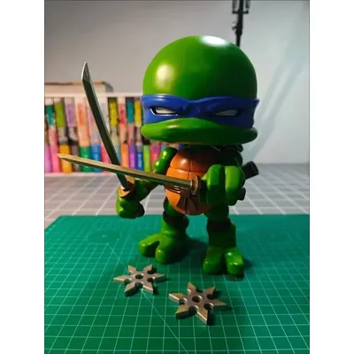 Colorful Star Ninja Turtles Joint Mobile Puppet 21cm Height Ornament Manga Exhibition Handmade Male Gift
