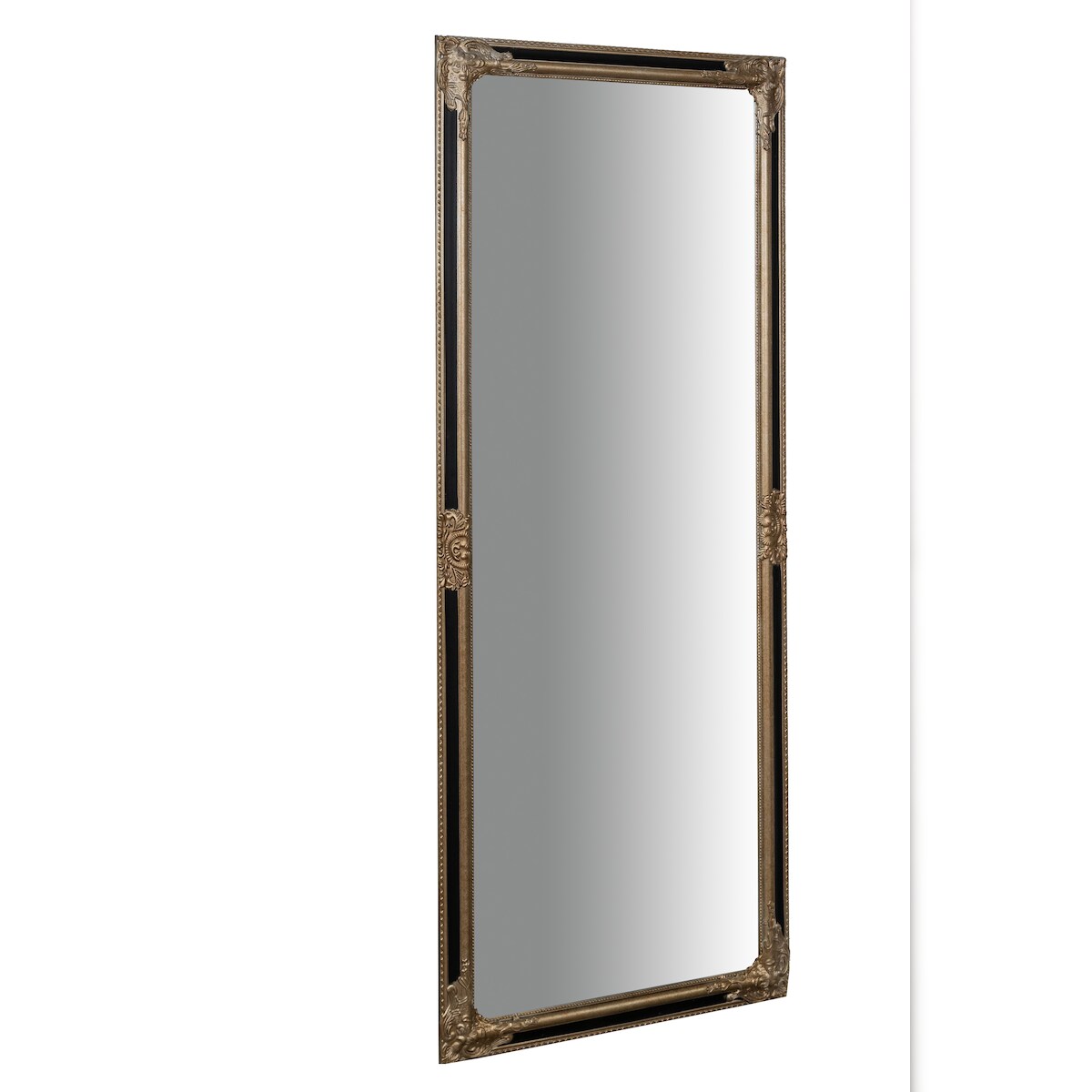 BISCOTTINI INTERNATIONAL ART TRADING Biscottini Schlafzimmerspiegel 72x4x180 cm - Rechteckiger Badezimmerspiegel - Wandspiegel mit Holzrahmen - Dekorative Wandspiegel Image