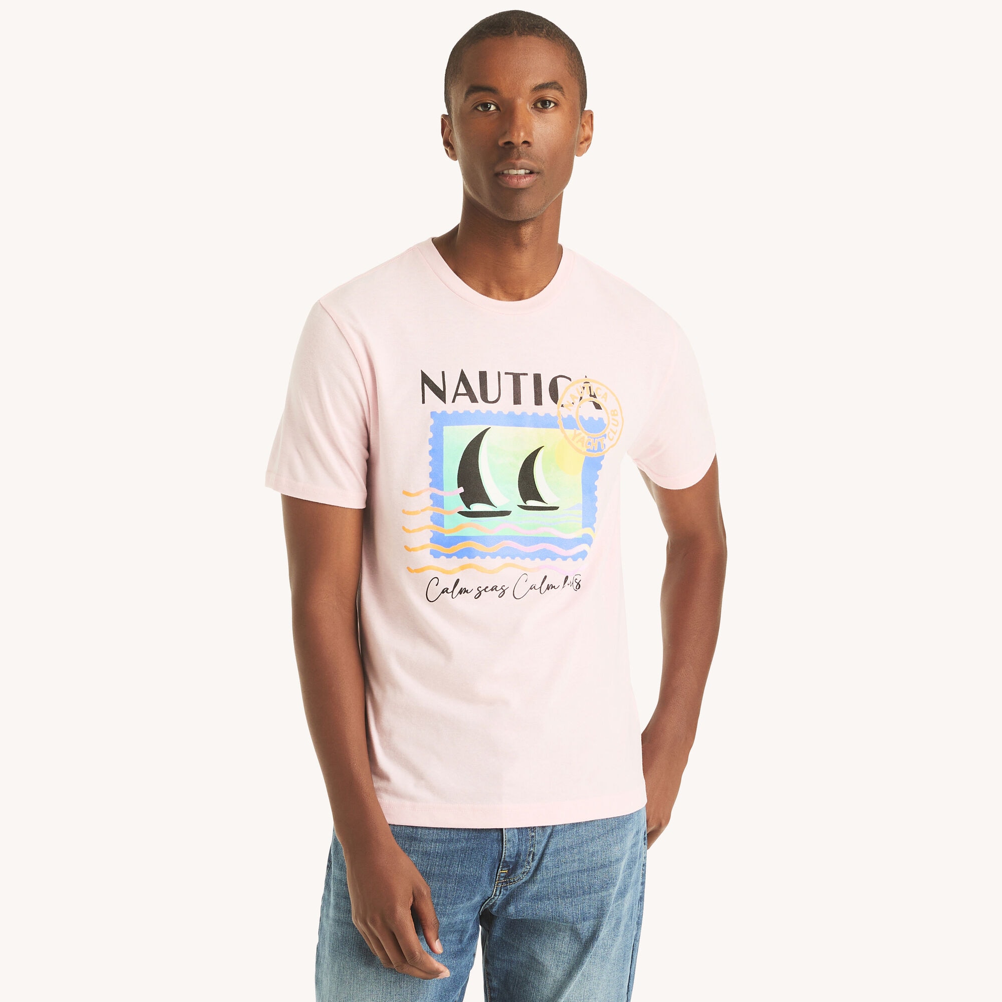 Nautica Men's Calm Seas Graphic T-Shirt 640 (Pale Orchid), XL