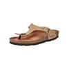 Zehentrenner ROHDE "Rohde Pantoletten Nubukleder", Damen, Gr. 40, beige (natur), Nubukleder, casual, Schuhe