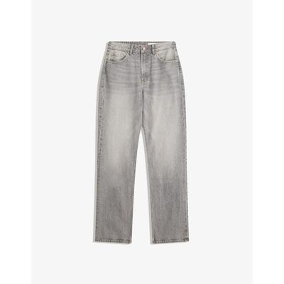 Bershka Straight Fit Jeans Women 10-12 Grey