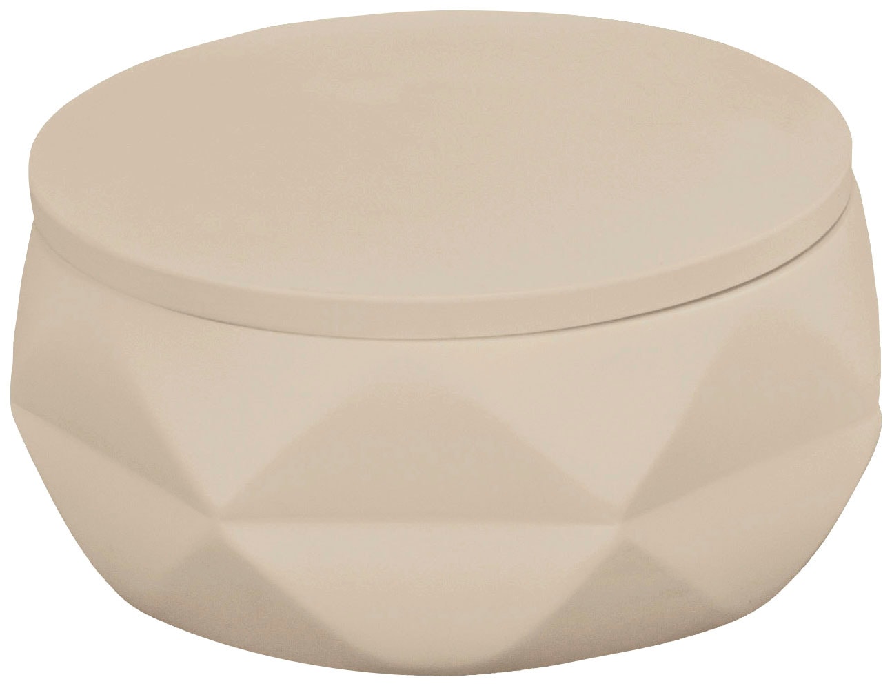 Aufbewahrungsdose KLEINE WOLKE "Crackle Jar", beige (sandbeige), Polyresin (Kunststein), Aufbewahrungsboxen