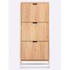 Schuhschrank HEINE HOME, beige (natur, weiß), B:64cm H:139,5cm T:27cm, MDF, Metall, Schränke