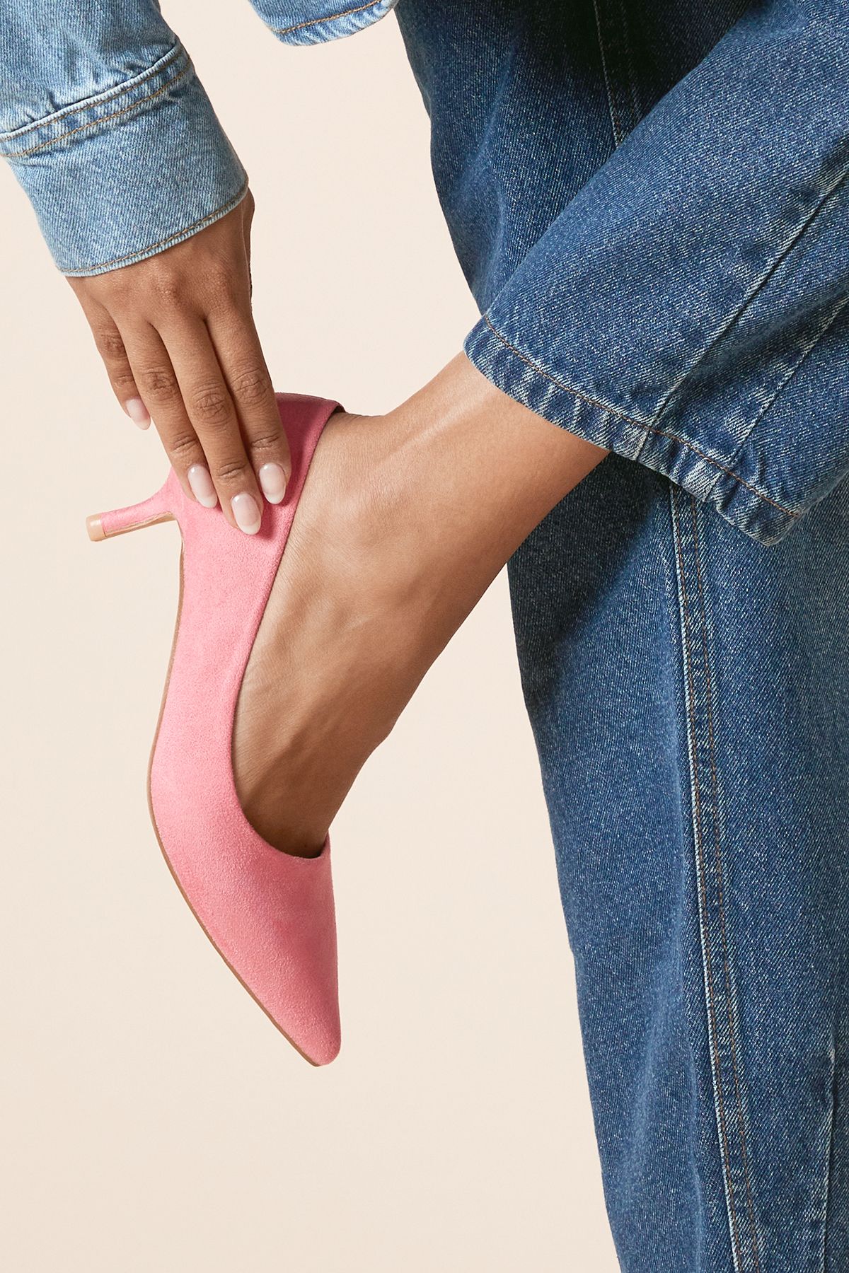 Dorothy Perkins Womens Dove Kitten Heel Court Shoes - Pink - Size UK 6 | Dorothy Perkins Sale | Discount Designer Brands