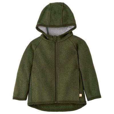 disana - Kid's Walk-Jacke Zipp - Wolljacke Gr 122/128 oliv Image