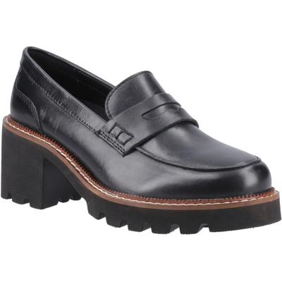 Hush Puppies Giavanna Damen Schwarze Lederloafer Image