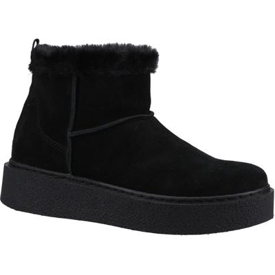 Hush Puppies Becca Damen Wildleder Winterstiefeletten in Schwarz Image