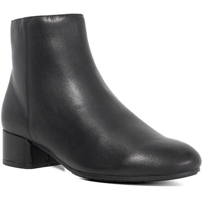 Dune Pippie Damen Stiefeletten Aus Schwarzem Leder Mit Absatz Image