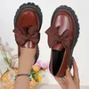 Heiße klassische schwarze Plattform Oxford Schuhe Frauen Müßiggänger Sommer Herbst Casual Lace Up Wohnungen Damen Punk Gothic Leder Chunky