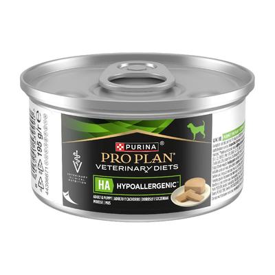 48x195g Mousse HA Hypoallergenic Canine Veterinary Diets Pro Plan Purina Wet Dog Food
