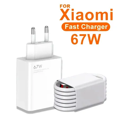 Für Xiaomi 67W USB Super Fast Charger Power Adapter 6A Typ-C Kabel Schnellladung Anwendbar auf Xiaomi Samsung Huawei