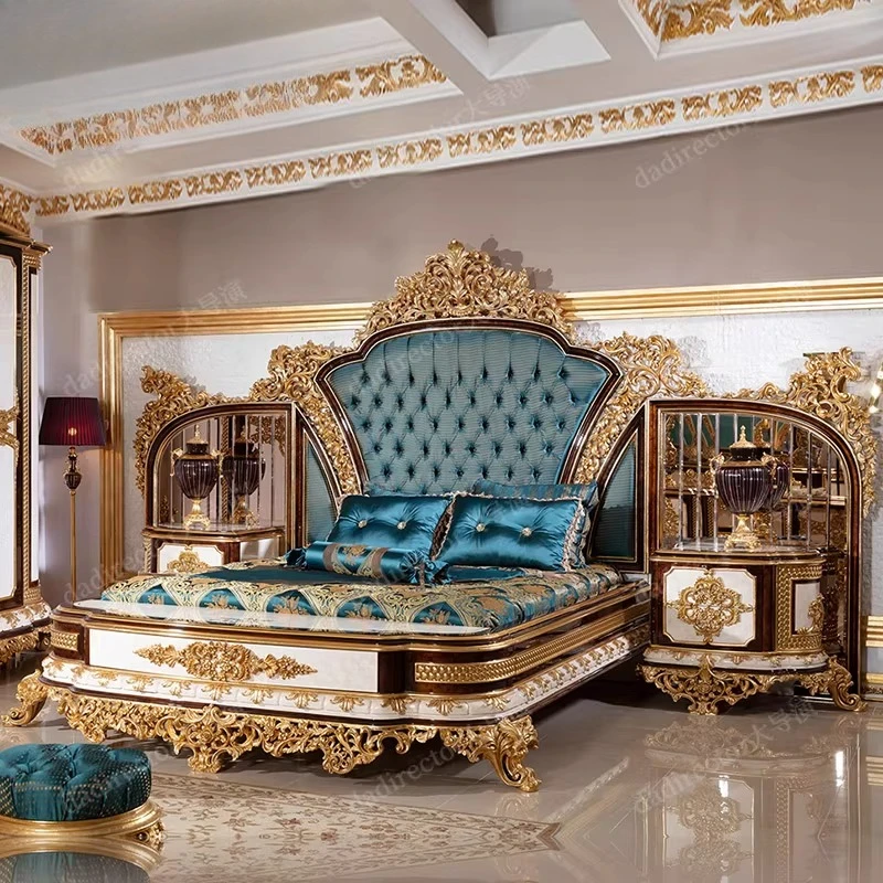 Europäische Prinzessin Bett Schlafen Ästhetik Hochzeit Hohe Qualität Erwachsene Ungewöhnliche Designer Bett Schlafzimmer Mode Muebles Möbel Image