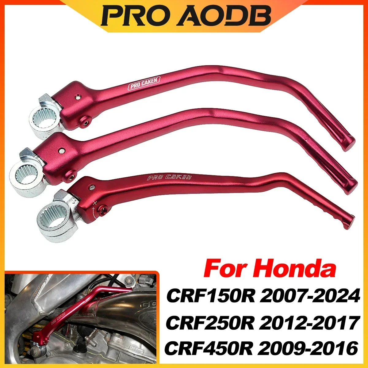 Für Honda CRF150R CRF250R CRF450R CRF150RB CRF 150R 250R 450R 150B Motocross CNC Geschmiedet Kick Start Starter Hebel Pedal 2007-2024 Image