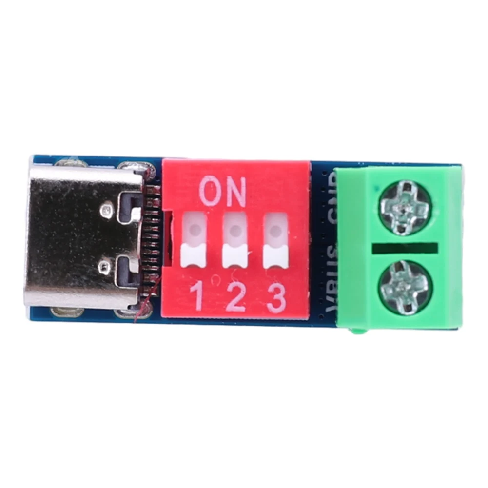 PD Schnelllade-Testplatine, 5–20 V, einstellbares Ladetestmodul, Hochgeschwindigkeits-Spannungsanschluss, Netzteil-Zubehör Image