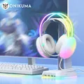 Onikuma T25 Cuffie wireless bianche Durevole controllo del volume in-ear Suono surround stereo Cuffie per musica da gioco sportive di alta qualità