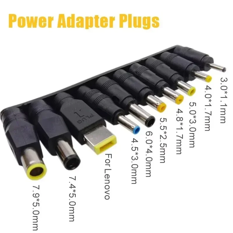 10PCS Power Adapter Stecker Stecker Universal Laptop Ladegerät Jack Umwandlung Ladekabel Kabel 5,5x2,1mm DC Micro USB Stecker Image