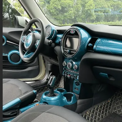 Car Interior Blue Air Outlet Decorative Frame For MINI COOPER S CLUBMAN F54 F55 F56 F57 F60 Car Sticker Accessories Styling
