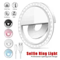 Lampada a clip per telefono cellulare con luce ad anello per selfie a LED Carica USB portatile Luce per selfie a LED Ins Flash Light Fotocamera per smartphone