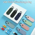 Custodia per disco U in pelle Portachiavi Custodia per unità flash USB Custodia protettiva per pendrive Custodia per memory stick
