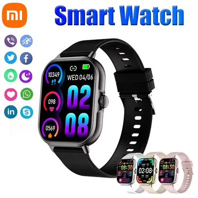 Xiaomi Smart Watch 2025, Android-Geschenk, Bluetooth-Anruf, Smartwatch, Touch-Dial, Musik, Fitness-Tracker, Sportuhren, Android, iOS, Neu