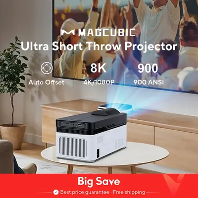 Magcubic Ultra Short Throw HY450 Projektor mit automatischem Offset 8K 4K 1080P 900ANSI BT5.4 Elektronischer Fokus WiFi6 AllwinnerH716 Voice Image