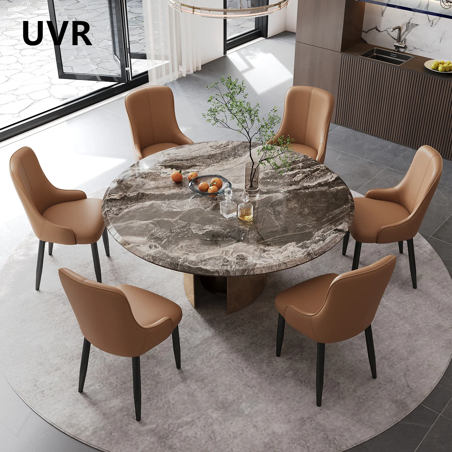 UVR Hochwertige Esszimmerstühle für Zuhause, Küche, Rückenlehne, Hocker, gepolstertes Design, Café-Stühle, Nagelhocker, Hotel- und Restaurantstühle