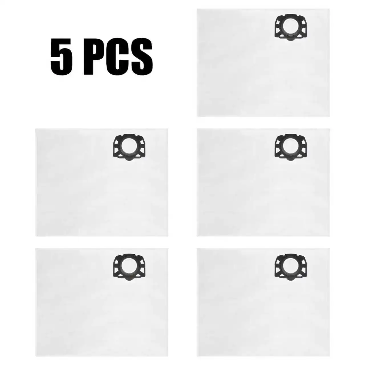 5/10 Stück + 1 Bürste KFI 357 Staubsaugerbeutel kompatibel mit Kärcher WD2 Beuteln, WD3, KWD1, KWD2, KWD3, MV3, WD3.200 – WD3.800M, Image