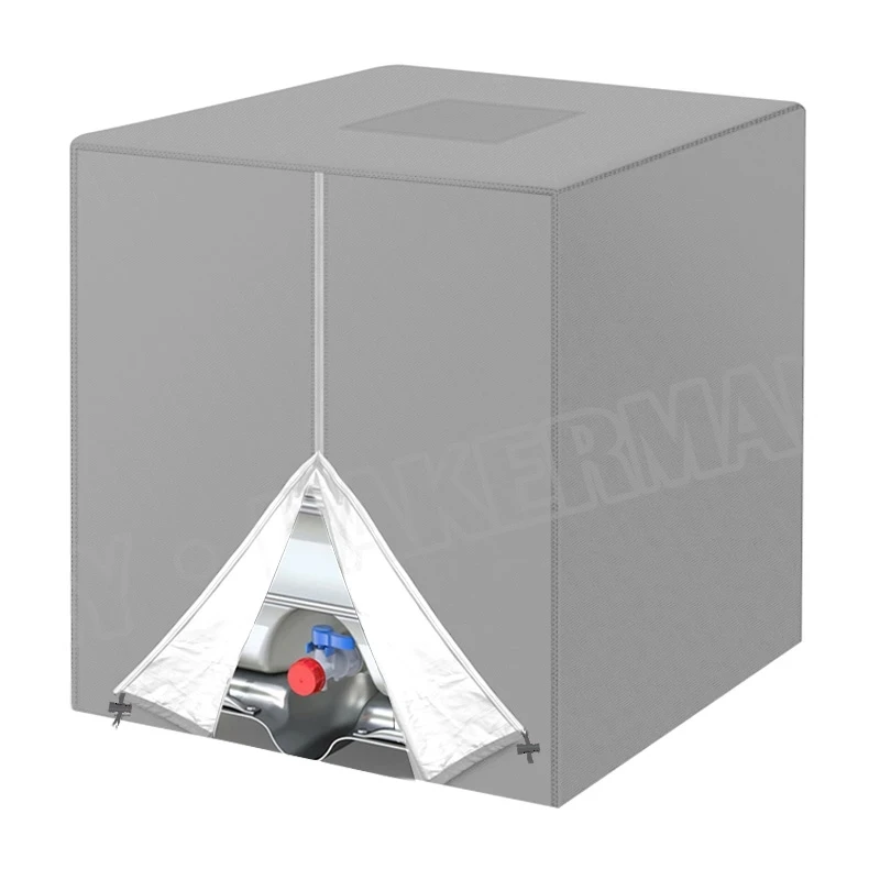 Outdoor Silber Grün Schwarz Zipper IBC Tote 275 Gallonen 1000L Wasser Tank100 % Polyester Alle Zweck Abdeckungen & IBC Tote zubehör Image