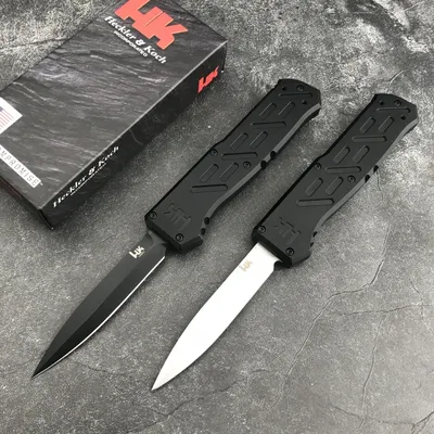 HK14850 Compact Camping Knife - D2 Steel Blade with Nylon Carry Bag, T6 Aluminum Handle Ideal Travel & Everyday Carry (EDC) Tool