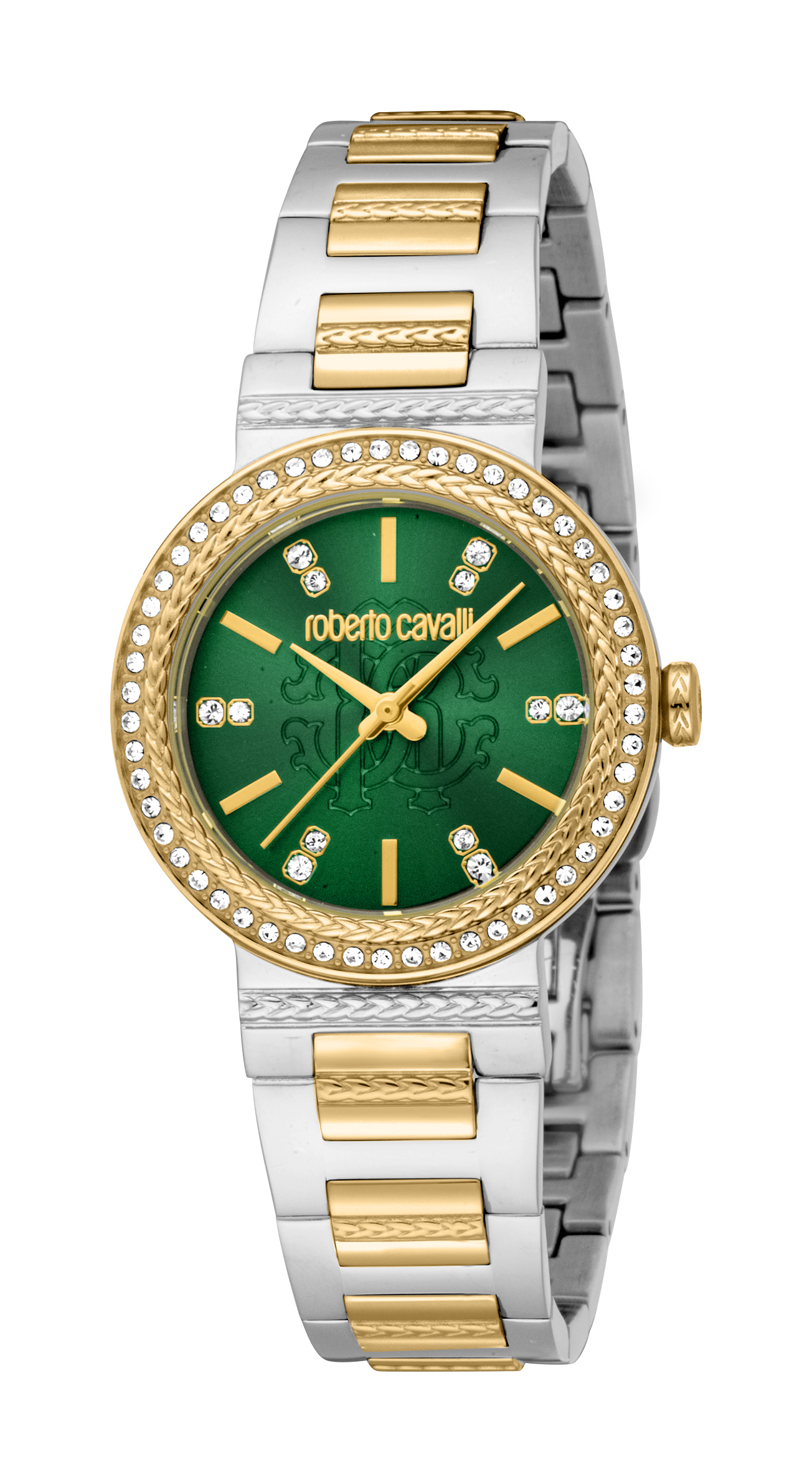 Roberto Cavalli Womens Women Stainless Steel Two Tone Silver & Gold Color Watch - One Size | Roberto Cavalli Sale | Discount Designer Brands