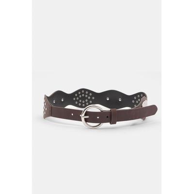 Leather Effect Studded Belt