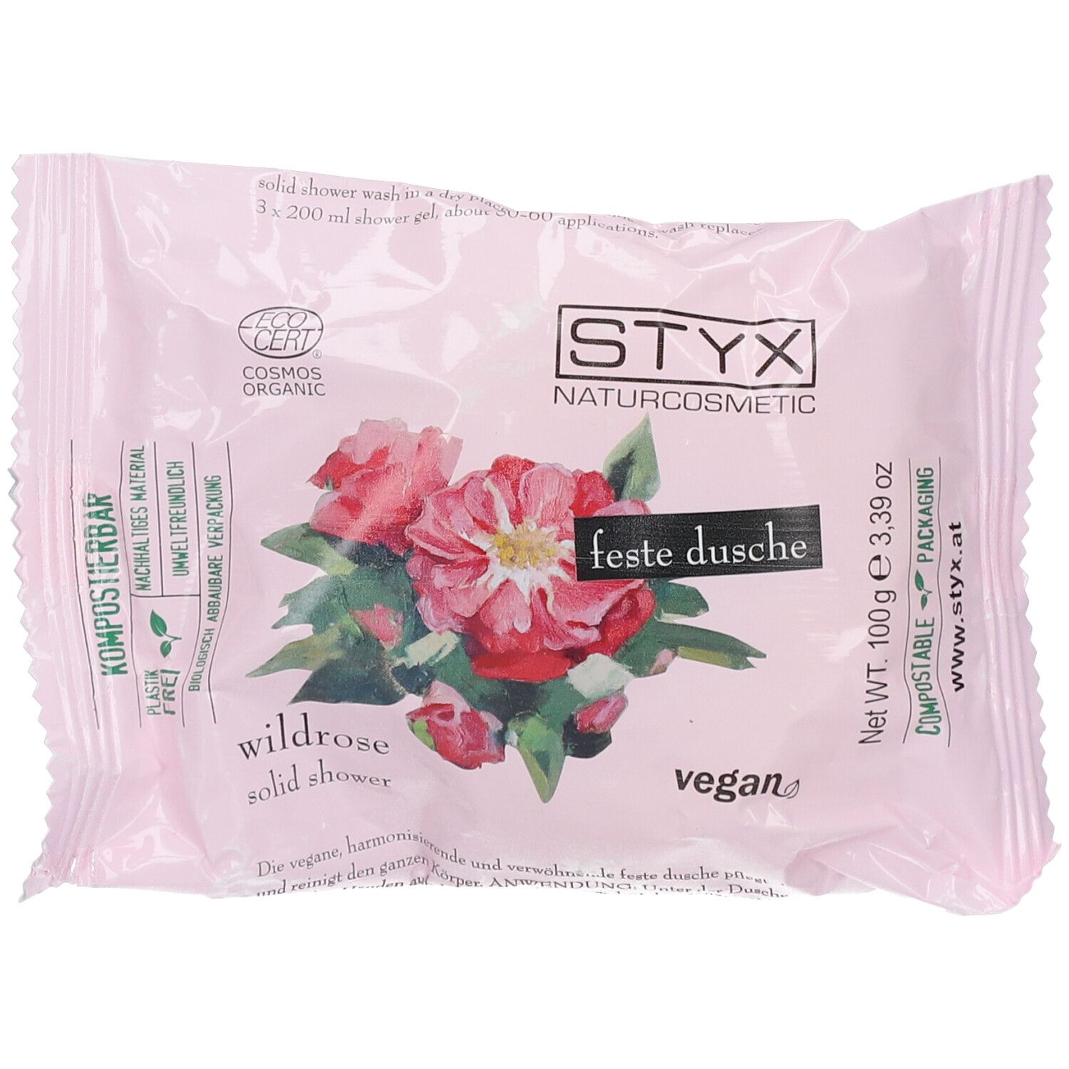 STYX Wild Rose Solid Shower Cosmos org. 100 g Gel doccia