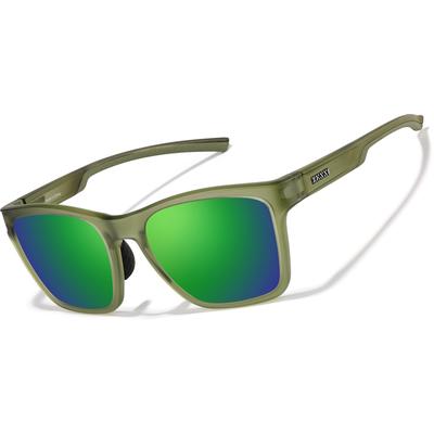 Zenni Square Glasses Green Plastic Full Rim Frame