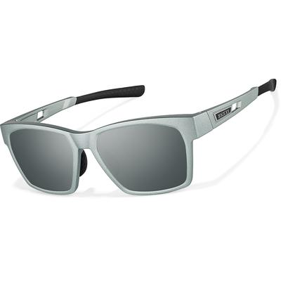 Zenni Men's Sporty Square Glasses Silver Plastic Full Rim Frame