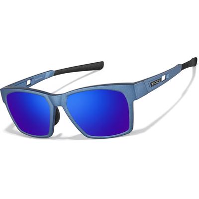 Zenni Men's Sporty Square Glasses Blue Plastic Full Rim Frame