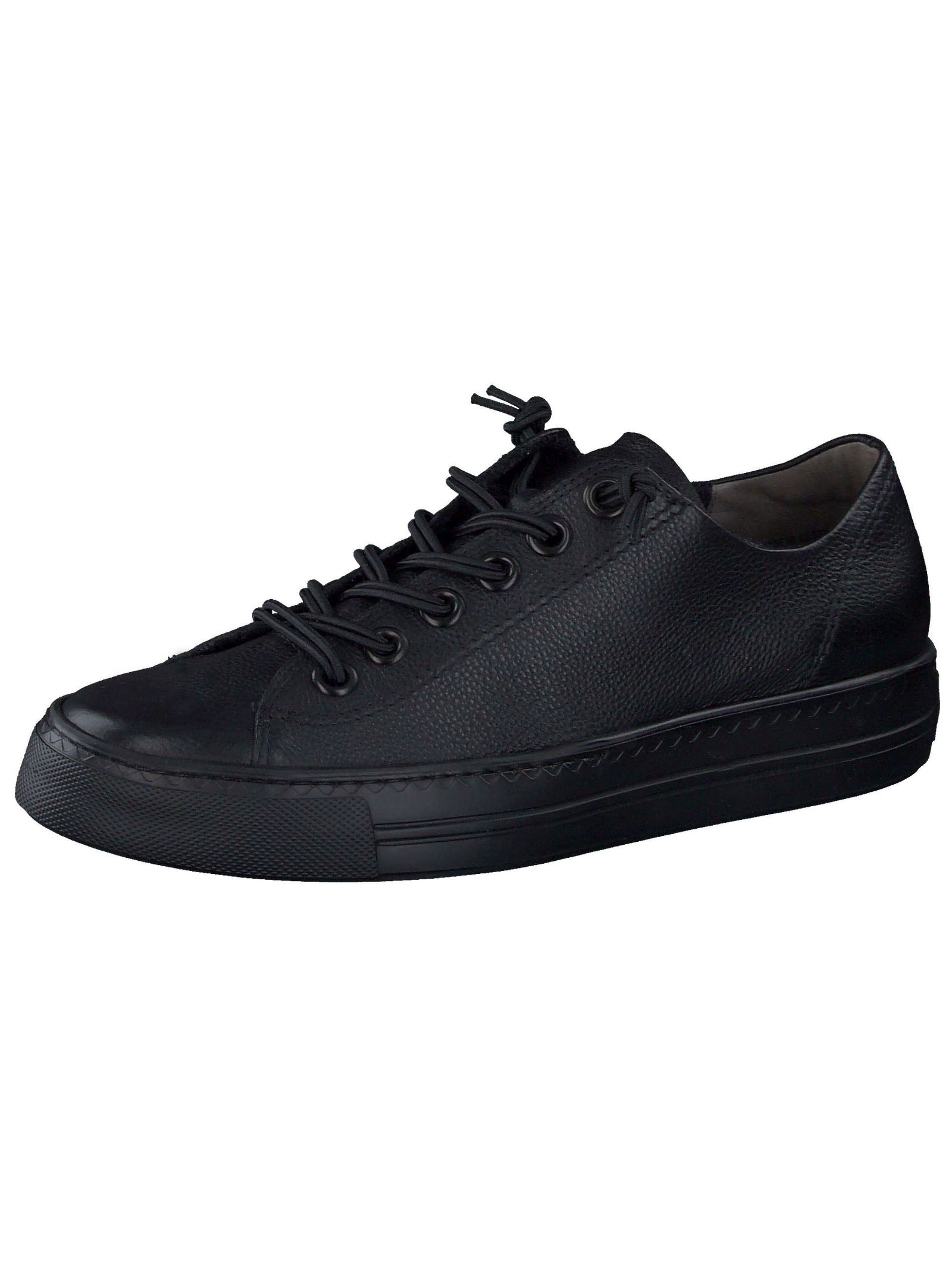 Sneaker PAUL GREEN "Paul Green Sneaker Glattleder", Damen, Gr. 41, schwarz, Glattleder, Schuhe Sneaker