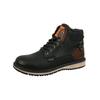 Schnürstiefelette TOM TAILOR "Tom Tailor Stiefelette Lederimitat/Textil", Herren, Gr. 42, schwarz, Lederimitat, Textil, casual, Schuhe