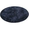 Hochflor-Teppich ESPRIT "Relaxx ESP-4150", blau (dunkelblau), H:25mm Ø:120cm, Kunstfaser, Teppiche, Wohnzimmer, sehr große Farbauswahl, weicher dichter Hochflor