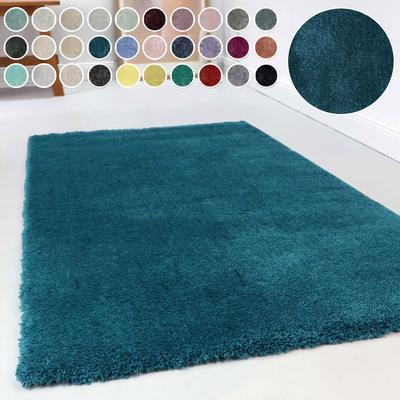 Hochflor-Teppich ESPRIT "Relaxx ESP-4150", blau (türkis, petrol), H:25mm Ø:120cm, Kunstfaser, Teppiche, Wohnzimmer, sehr große Farbauswahl, weicher dichter Hochflor Image